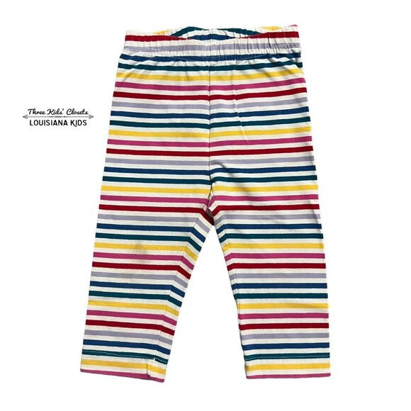 Hanna Andersson Other - Hanna Andersson Sz 100 (4Y) Colorful Stripe Cropped Leggings